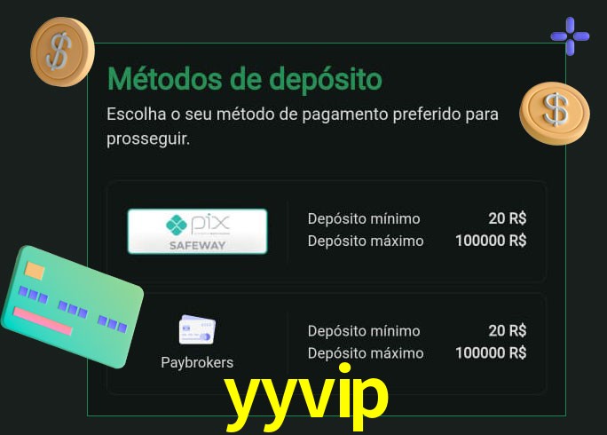 O cassino yyvip oferece uma grande variedade de métodos de pagamento